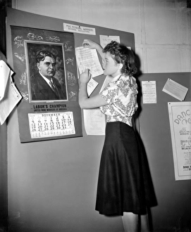 LABOR MOVEMENT, 1938. Marian Hepburn, sister of actress Katherine Hepburn and member LABOR MOVEMENT, 1938. Marian Hepburn, sister of actress Katherine Hepburn and member