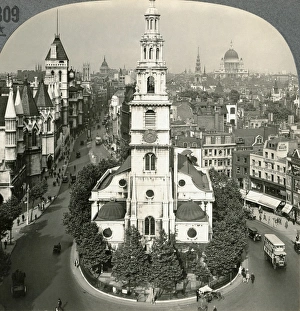 LONDON: ST. CLEMENT, c1910. The Church of St. Clement Danes, the Strand, London, England LONDON: ST. CLEMENT, c1910. The Church of St. Clement Danes, the Strand, London, England