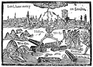 lord mercy london contemporary english woodcut great plague 1665
