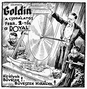 Mystic Prints: MAGIC BROADSIDE, c1925. Broadside, c1925, announcing a performance in Hungary in