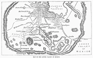 MAP: MEXICAN WAR, c1847. The lower valley of Mexico, including Mexico City MAP: MEXICAN WAR, c1847. The lower valley of Mexico, including Mexico City