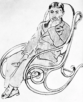 MARCEL PROUST (1871-1922). French novelist. At age 21. Drawing by Paul Baigneres MARCEL PROUST (1871-1922). French novelist. At age 21. Drawing by Paul Baigneres