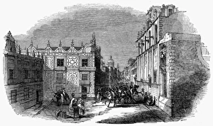 MEXICO CITY, 1845. A street in Mexico City. Wood engraving, English, 1845 MEXICO CITY, 1845. A street in Mexico City. Wood engraving, English, 1845