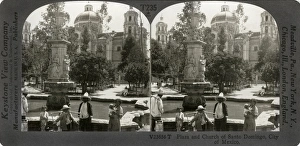 MEXICO CITY, c1920. Plaza and church of Santo Domingo, City of Mexico. Stereograph MEXICO CITY, c1920. Plaza and church of Santo Domingo, City of Mexico. Stereograph