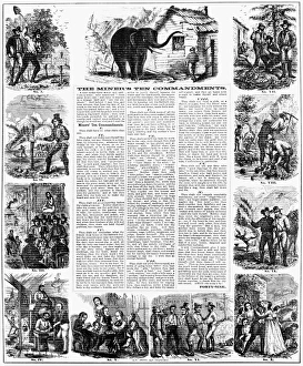 Embrace Prints: MINERs TEN COMMANDMENTS. Broadside by James M