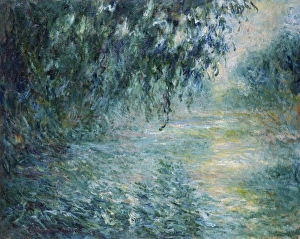 MONET: THE SEINE, 1898. Morning on the Seine. Oil on canvas, Claude Monet, 1898