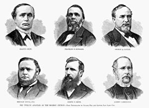 MORMON APOSTLES, 1877. Six of the twelve Apostles of the Mormon Church MORMON APOSTLES, 1877. Six of the twelve Apostles of the Mormon Church
