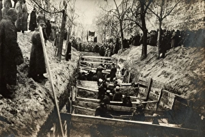 MOSCOW, c1917. Graves of Bolsheviks killed during the Russian Revolution in Moscow, Russia MOSCOW, c1917. Graves of Bolsheviks killed during the Russian Revolution in Moscow, Russia