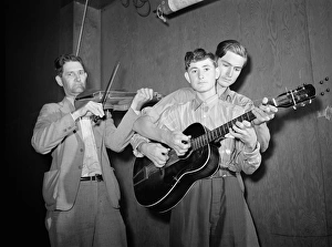 MUSICIANS, 1942. The Drake family playing at a Saturday night dance in Weslaco, Texas MUSICIANS, 1942. The Drake family playing at a Saturday night dance in Weslaco, Texas