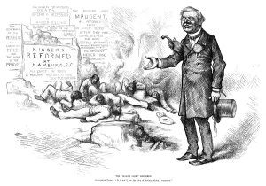NAST: ELECTION, 1876. The Bloody Shirt Reformed. Governor Tilden: It is not I NAST: ELECTION, 1876. The Bloody Shirt Reformed. Governor Tilden: It is not I