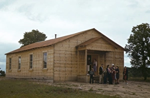 NEW MEXICO: CHURCH, 1940. The church in Pie Town, New Mexico. Photograph by Russell Lee NEW MEXICO: CHURCH, 1940. The church in Pie Town, New Mexico. Photograph by Russell Lee