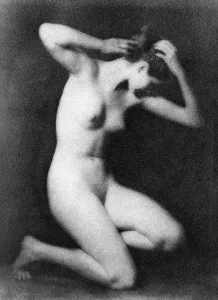 1910 Prints: NUDE POSING, c1910. Nude study, c1910, by Arnold Genthe