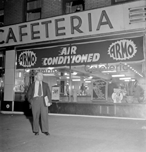 NYC: BOWERY, 1942. A cafeteria on the Bowery in New York City NYC: BOWERY, 1942. A cafeteria on the Bowery in New York City