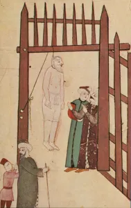 Miniature Prints: OTTOMAN EMPIRE: EXECUTION. A method of execution during the Ottoman Empire