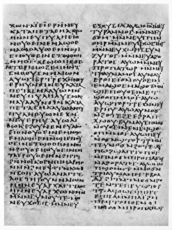 PISTIS SOPHIA, 5th CENTURY. A page of Pistis Sophia, a treatise expounding the PISTIS SOPHIA, 5th CENTURY. A page of Pistis Sophia, a treatise expounding the