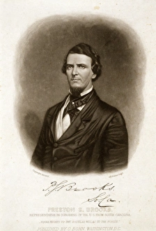 PRESTON SMITH BROOKS (1819-1857). American Democratic Congressman from South Carolina PRESTON SMITH BROOKS (1819-1857). American Democratic Congressman from South Carolina