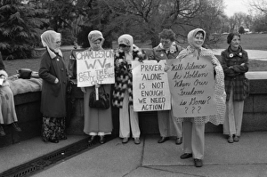 PROTEST, 1975. Women from Boston and West Virginia protesting obscene books PROTEST, 1975. Women from Boston and West Virginia protesting obscene books