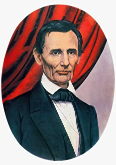 As Republican candidate for 16th President of the United States. Lithograph campaign poster by Currier & Ives As Republican candidate for 16th President of the United States. Lithograph campaign poster by Currier & Ives