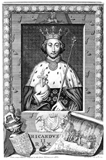 RICHARD II (1367-1400). King of England 1377-99. Engraving after George Vertue RICHARD II (1367-1400). King of England 1377-99. Engraving after George Vertue