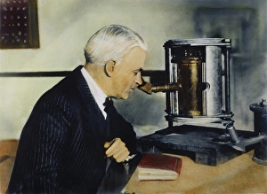 ROBERT ANDREWS MIILLIKAN (1868-1953). American physicist: oil over a photograph, c1930 ROBERT ANDREWS MIILLIKAN (1868-1953). American physicist: oil over a photograph, c1930