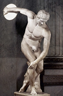 Roman marble copy of the lost Greek Bronze by Myron of c450 B.C Roman marble copy of the lost Greek Bronze by Myron of c450 B.C