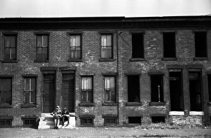 ROW HOUSE, 1938. Homes of factory workers in Camden, New Jersey ROW HOUSE, 1938. Homes of factory workers in Camden, New Jersey