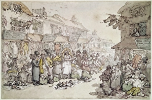 ROWLANDSON: RAG FAIR, 1784. Rag Fair. Rosemary Lane. Watercolor by Thomas Rowlandson ROWLANDSON: RAG FAIR, 1784. Rag Fair. Rosemary Lane. Watercolor by Thomas Rowlandson