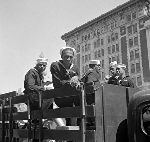 SAILORS, 1943. American sailors in New Orleans, Louisiana. Photograph by John Vachon SAILORS, 1943. American sailors in New Orleans, Louisiana. Photograph by John Vachon