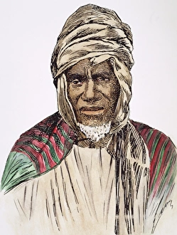 SAMORY TOURE (c1830-1900). West African ruler. Pen-and-ink drawing, French SAMORY TOURE (c1830-1900). West African ruler. Pen-and-ink drawing, French