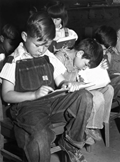 SCHOOLCHILDREN, 1941. The farm workers camp in Caldwell, Idaho, photographed by SCHOOLCHILDREN, 1941. The farm workers camp in Caldwell, Idaho, photographed by