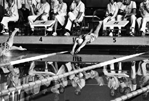 SHANE GOULD (1956- ). Australian swimmer. Diving into the pool in the 200-yard freestyle SHANE GOULD (1956- ). Australian swimmer. Diving into the pool in the 200-yard freestyle