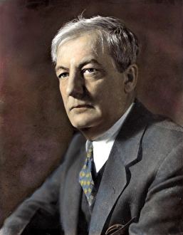 SHERWOOD ANDERSON (1876-1941). American writer. Oil over a photograph, 1933 SHERWOOD ANDERSON (1876-1941). American writer. Oil over a photograph, 1933