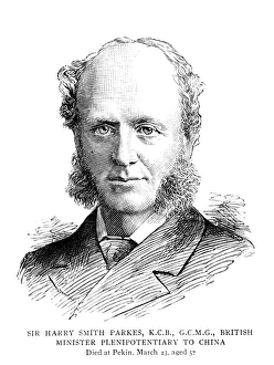 SIR HARRY SMITH PARKES (1828-1885). English diplomat. Wood engraving, English, 1885 SIR HARRY SMITH PARKES (1828-1885). English diplomat. Wood engraving, English, 1885