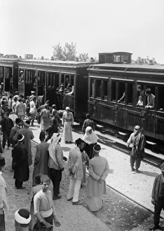 SYRIA: TRAIN STATION, c1910. A railway station in Homs, Syria. Photograph, c1910 SYRIA: TRAIN STATION, c1910. A railway station in Homs, Syria. Photograph, c1910