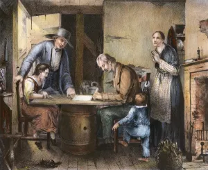 TEMPERANCE MOVEMENT, 1846. Signing the Pledge. American temperance lithograph, 1846 TEMPERANCE MOVEMENT, 1846. Signing the Pledge. American temperance lithograph, 1846