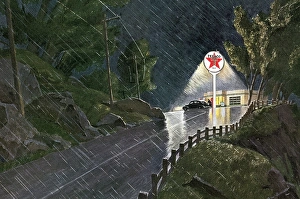TEXACO ADVERTISEMENT, 1941. American advertisement for Texaco gas stations, 1941 TEXACO ADVERTISEMENT, 1941. American advertisement for Texaco gas stations, 1941