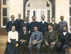 TUSKEGEE FACULTY COUNCIL. November 1902. Top row, left to right: Robert R. Taylor, R TUSKEGEE FACULTY COUNCIL. November 1902. Top row, left to right: Robert R. Taylor, R