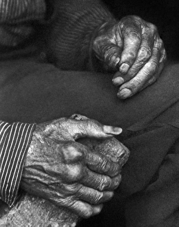 ULMANN: HANDS, c1925. A laborers hands. Photograph by Doris Ulmann, c1925
