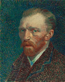 VAN GOGH: SELF PORTRAIT. Oil on canvas, Vincent van Gogh, 1887