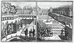 VERSAILLES: GARDEN. Pruning, right, and training vines up a trellis VERSAILLES: GARDEN. Pruning, right, and training vines up a trellis