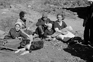 VIRGINIA: FAMILY, 1935. Dicee Corbin with some of her children, in Shenandoah National Park VIRGINIA: FAMILY, 1935. Dicee Corbin with some of her children, in Shenandoah National Park