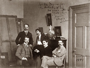 WHISTLER: STUDIO, 1881. Julian and Waldo Story, James McNeill Whistler, Frank Miles WHISTLER: STUDIO, 1881. Julian and Waldo Story, James McNeill Whistler, Frank Miles