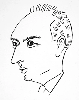 WILLIAM CARLOS WILLIAMS (1883-1963). American poet. Caricature, 1929, by Eva Herrmann WILLIAM CARLOS WILLIAMS (1883-1963). American poet. Caricature, 1929, by Eva Herrmann