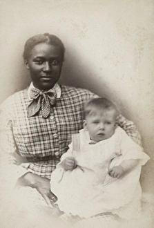 WOMAN AND CHILD, c1875. An African-American woman, probably a nanny WOMAN AND CHILD, c1875. An African-American woman, probably a nanny