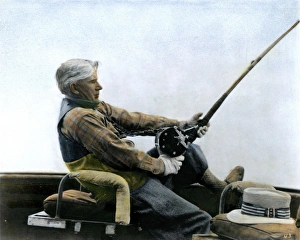 ZANE GREY (1875-1939). American writer. Oil over a photograph, n.d ZANE GREY (1875-1939). American writer. Oil over a photograph, n.d