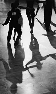 Dancing couples with shadows - Blackpool