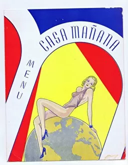 Menu card for the Casa Manana, New York, 1930s