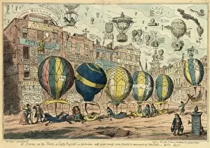 Satirical ballooning cartoon
