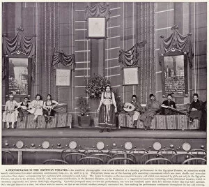 Chicago Worlds Fair, 1893: A Performance in the Egyptian Theatre (b / w photo)