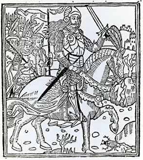 Joan of Arc, from La Mer des Histoires, 1491 (woodcut)